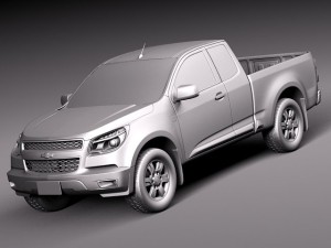 Chevrolet Colorado Extended Cab 2012 Modello 3D