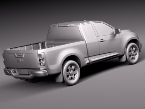 Chevrolet Colorado Extended Cab 2012 Modello 3D