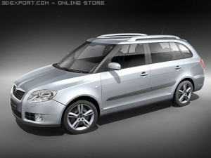 Skoda Fabia Combi 2008 Model 3D