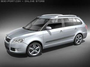 Skoda Fabia Combi 2008 3D Model