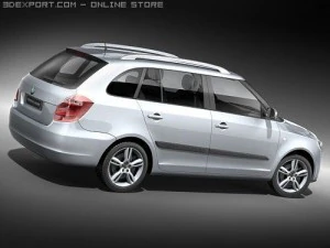 Skoda Fabia Combi 2008 3D Model