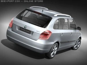 Skoda Fabia Combi 2008 3D Model
