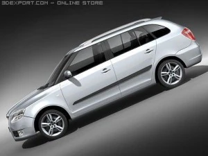 Skoda Fabia Combi 2008 3D Model