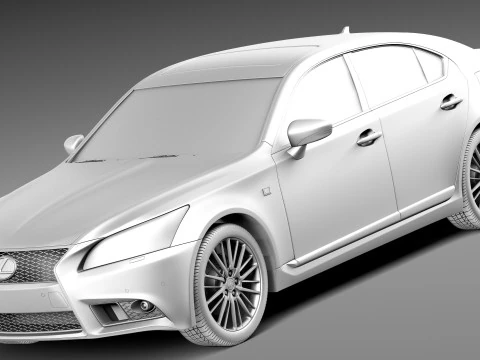 Lexus LS 460 F Sport 2013 3D Model