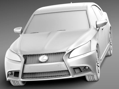 Lexus LS 460 F Sport 2013 3D Model