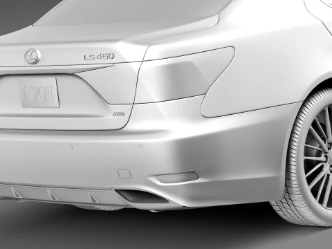 Lexus LS 460 F Sport 2013 3D Model