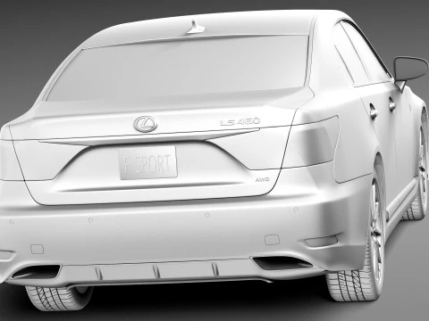 Lexus LS 460 F Sport 2013 3D Model