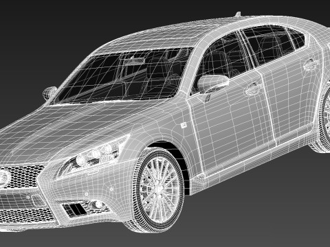 Lexus LS 460 F Sport 2013 3D-Modell