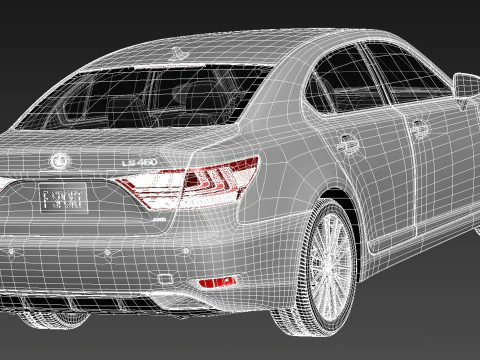 Lexus LS 460 F Sport 2013 3D Model