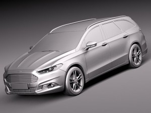 Mondeo Estate 2013 3D 모델