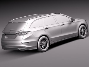 Mondeo Estate 2013 3D 모델