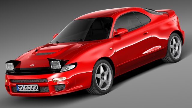 Toyota Celica ST 185 1990-1993 Model 3D .c4d .max .obj .3ds .fbx .stl .blend 