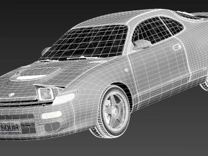 Toyota Celica ST 185 1990-1993 3D Model