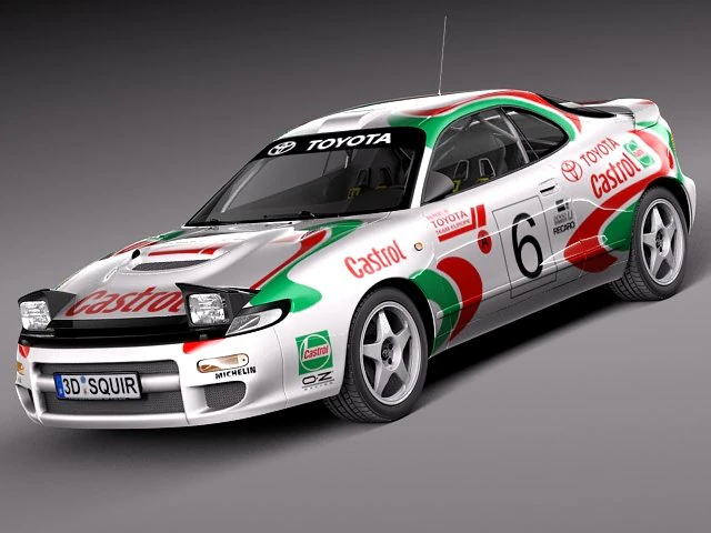 Toyota Celica WRC Carlos Sainz 1991 3D Model .c4d .max .obj .3ds .fbx .stl .blend 
