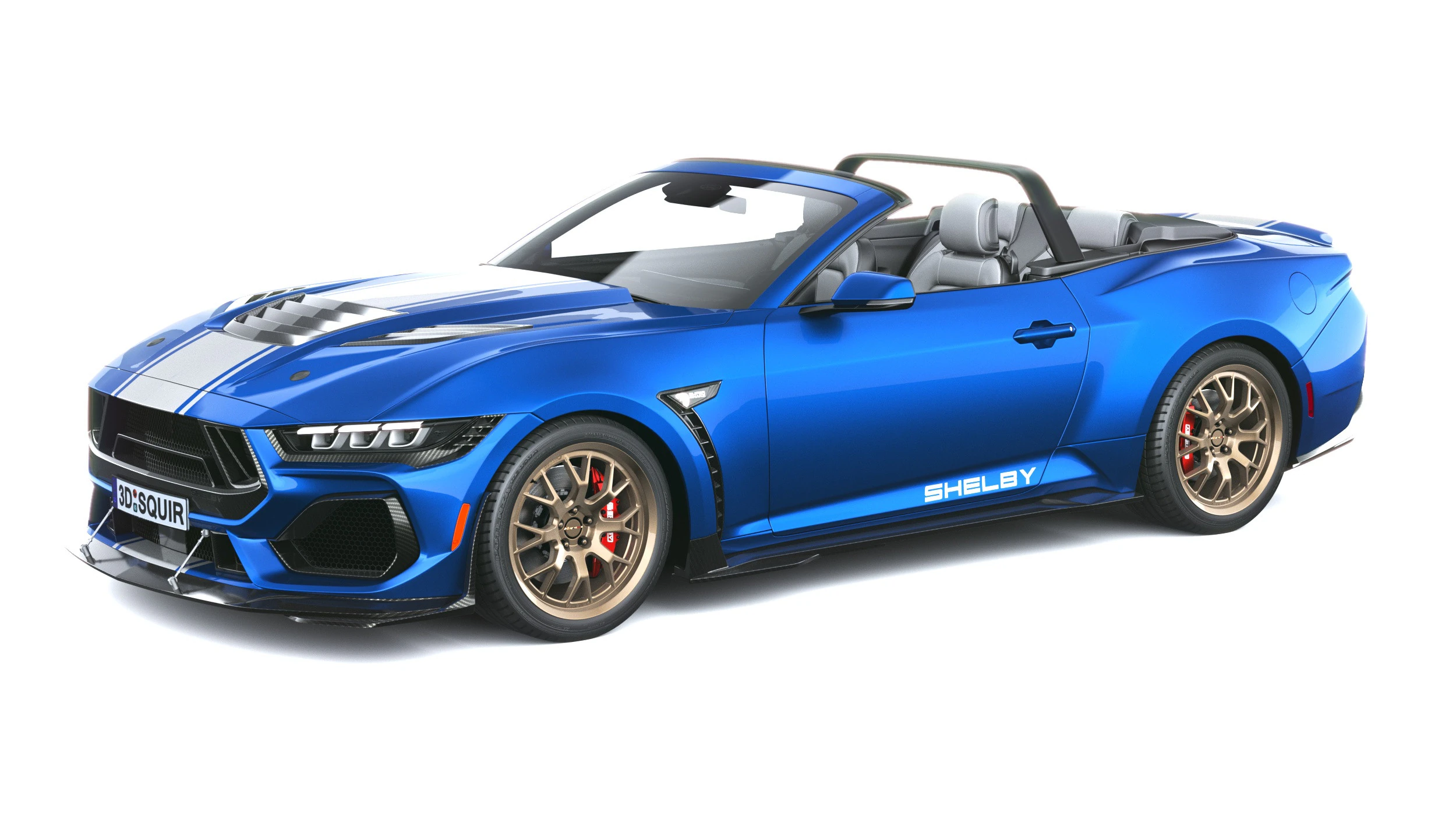 Shelby S650 Super Snake Convertible 2026 3D Model .c4d .max .obj .3ds .fbx .stl .blend