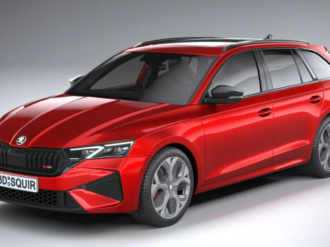 Interni Skoda Octavia Combi RS 2025 Modello 3D