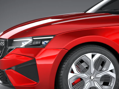 Interni Skoda Octavia Combi RS 2025 Modello 3D