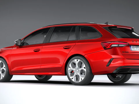 Interni Skoda Octavia Combi RS 2025 Modello 3D