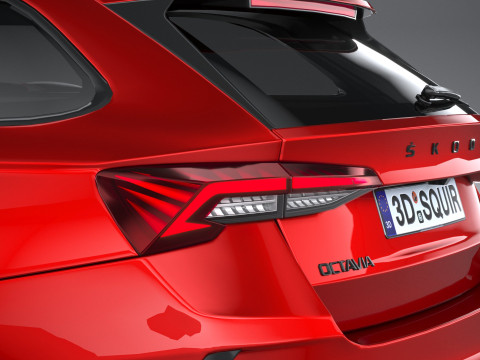 Skoda Octavia Combi RS Interior 2025 Model 3D