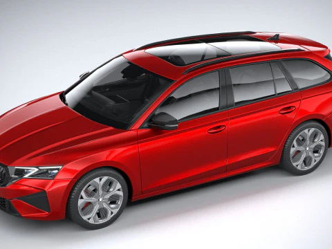 Interni Skoda Octavia Combi RS 2025 Modello 3D