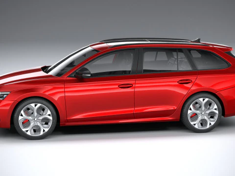Interni Skoda Octavia Combi RS 2025 Modello 3D