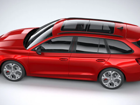 Interni Skoda Octavia Combi RS 2025 Modello 3D