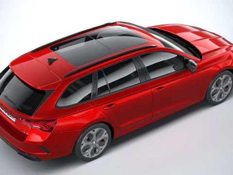 Interni Skoda Octavia Combi RS 2025 Modello 3D