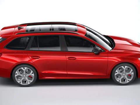 Interni Skoda Octavia Combi RS 2025 Modello 3D