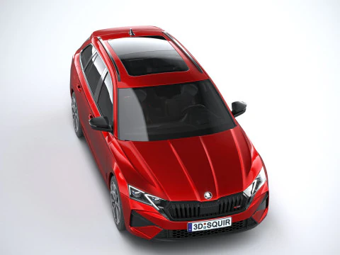 Interni Skoda Octavia Combi RS 2025 Modello 3D