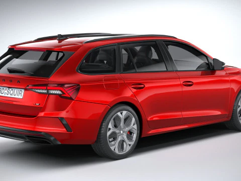 Interni Skoda Octavia Combi RS 2025 Modello 3D