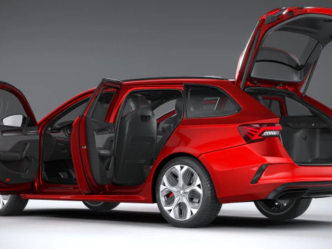 Interni Skoda Octavia Combi RS 2025 Modello 3D