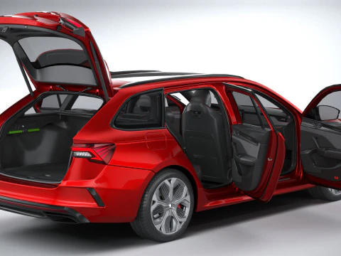 Interni Skoda Octavia Combi RS 2025 Modello 3D