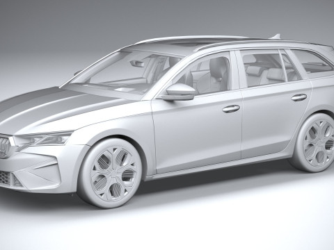 Skoda Octavia Combi RS Interior 2025 Model 3D