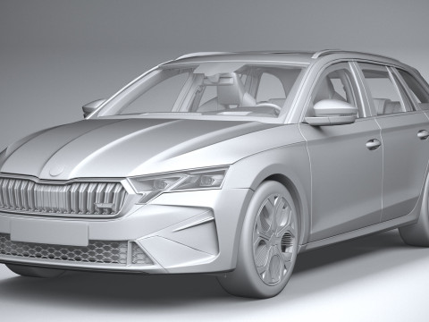 Skoda Octavia Combi RS Interior 2025 Model 3D