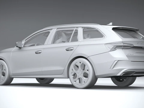 Interni Skoda Octavia Combi RS 2025 Modello 3D