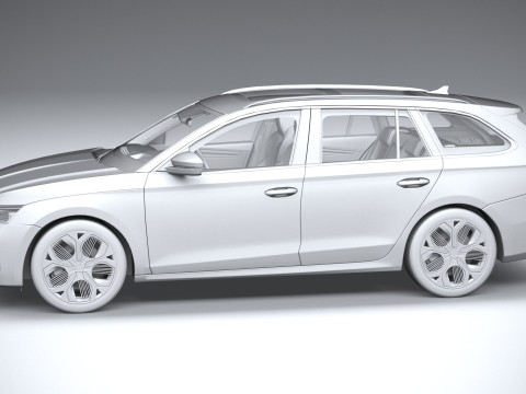 Skoda Octavia Combi RS Interior 2025 Model 3D