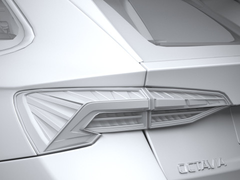 Skoda Octavia Combi RS Interior 2025 Model 3D