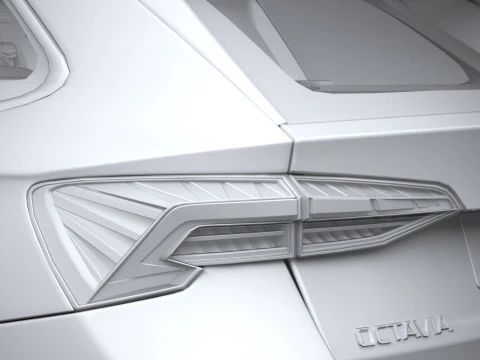 Interni Skoda Octavia Combi RS 2025 Modello 3D