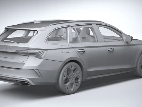 Interni Skoda Octavia Combi RS 2025 Modello 3D