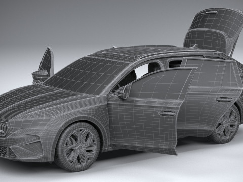 Skoda Octavia Combi RS Interior 2025 Model 3D