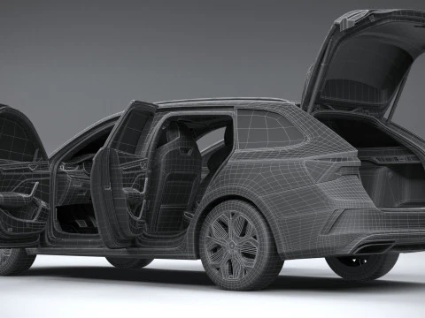Interni Skoda Octavia Combi RS 2025 Modello 3D