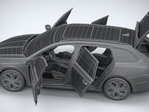 Skoda Octavia Combi RS Interior 2025 Model 3D
