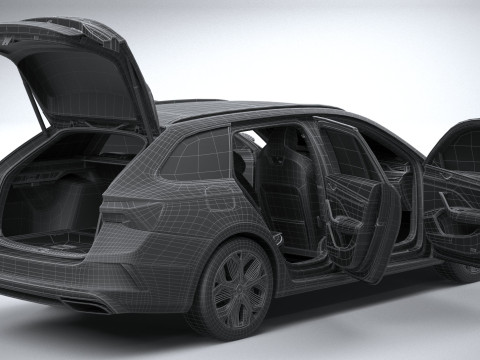 Skoda Octavia Combi RS Interior 2025 Model 3D