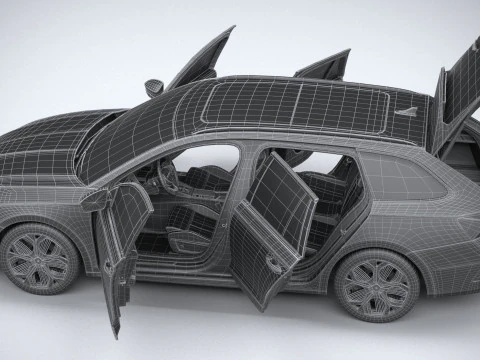 Interni Skoda Octavia Combi RS 2025 Modello 3D