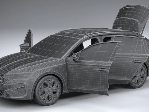 Interni Skoda Octavia Combi RS 2025 Modello 3D