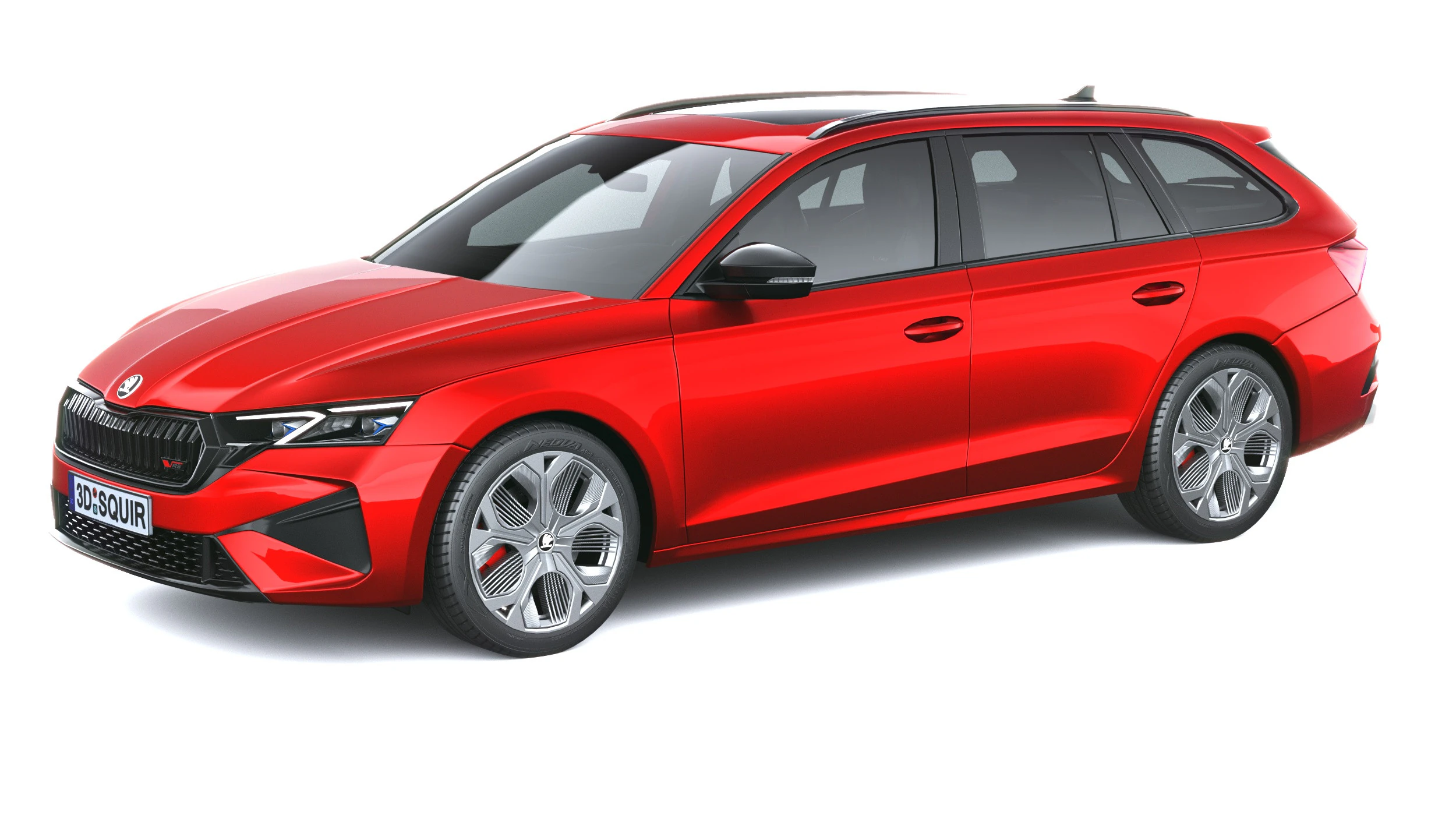 Interni Skoda Octavia Combi RS 2025 Modello 3D .c4d .max .obj .3ds .fbx .stl .blend