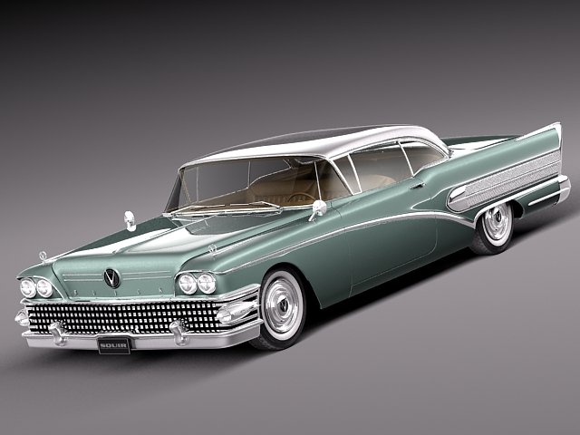 Buick Riviera Special Coupe 1958 3Dモデル .c4d .max .obj .3ds .fbx .stl .blend 