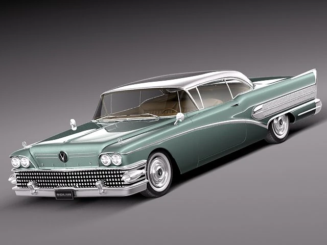 Buick Riviera Special Coupe 1958 3D Model .c4d .max .obj .3ds .fbx .stl .blend 