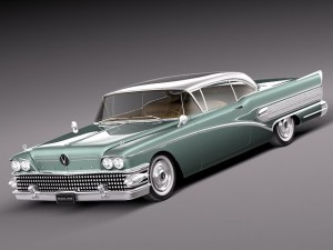 buick riviera special coupe 1958 3D Model