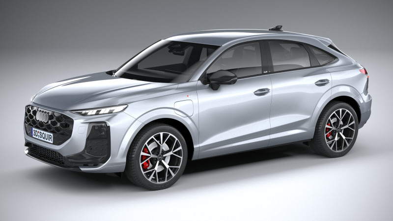 Audi Q3 Sportback S-Line 2026 3D Model .c4d .max .obj .3ds .fbx .stl .blend